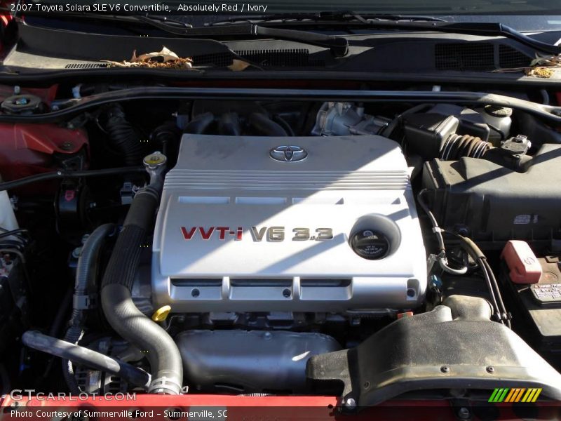 Absolutely Red / Ivory 2007 Toyota Solara SLE V6 Convertible