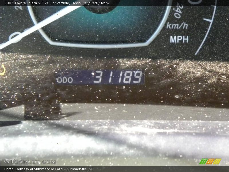 Absolutely Red / Ivory 2007 Toyota Solara SLE V6 Convertible