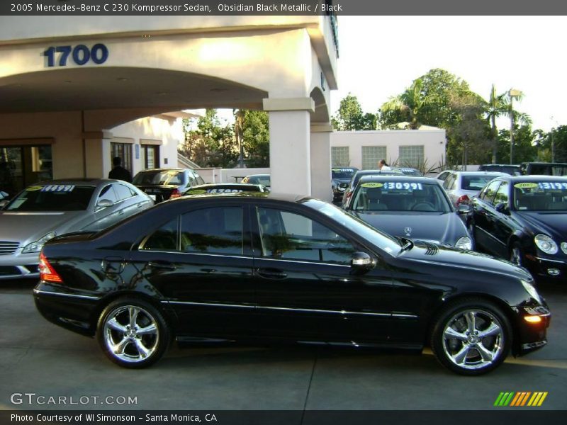 Obsidian Black Metallic / Black 2005 Mercedes-Benz C 230 Kompressor Sedan