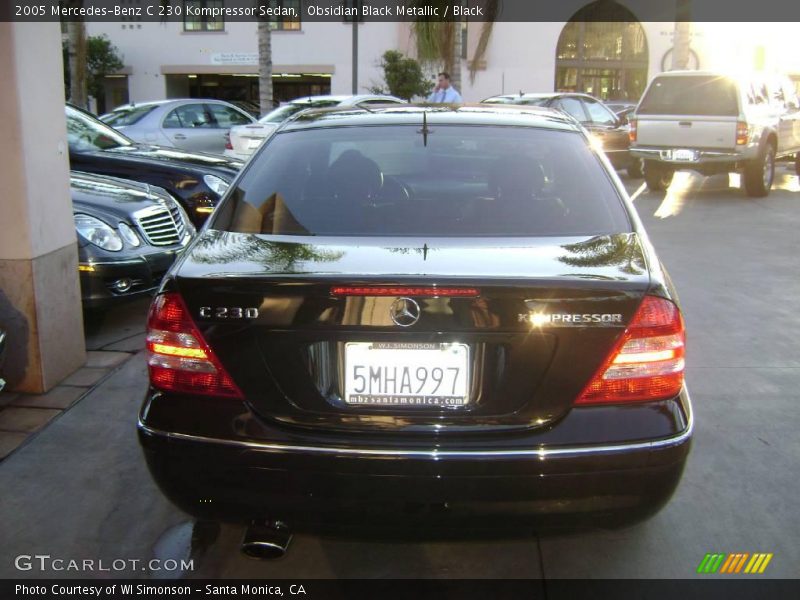 Obsidian Black Metallic / Black 2005 Mercedes-Benz C 230 Kompressor Sedan