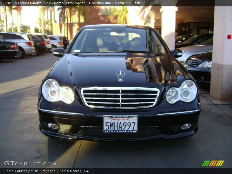 Obsidian Black Metallic / Black 2005 Mercedes-Benz C 230 Kompressor Sedan