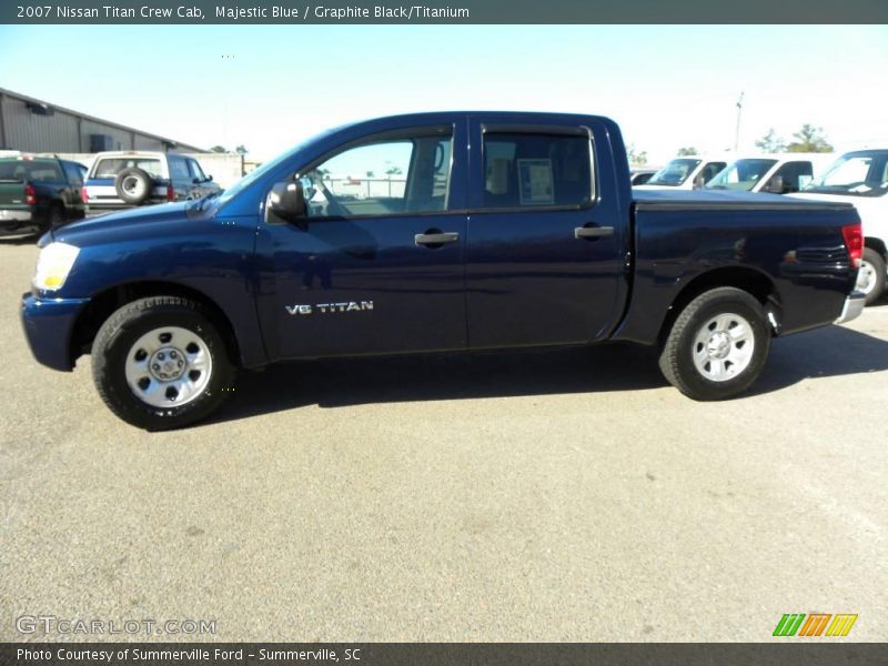 Majestic Blue / Graphite Black/Titanium 2007 Nissan Titan Crew Cab