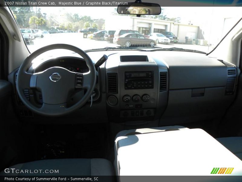 Majestic Blue / Graphite Black/Titanium 2007 Nissan Titan Crew Cab