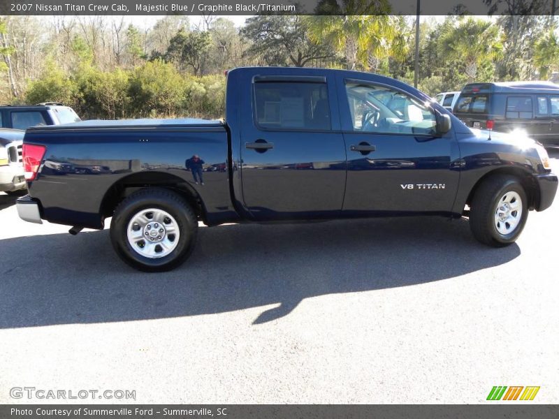Majestic Blue / Graphite Black/Titanium 2007 Nissan Titan Crew Cab
