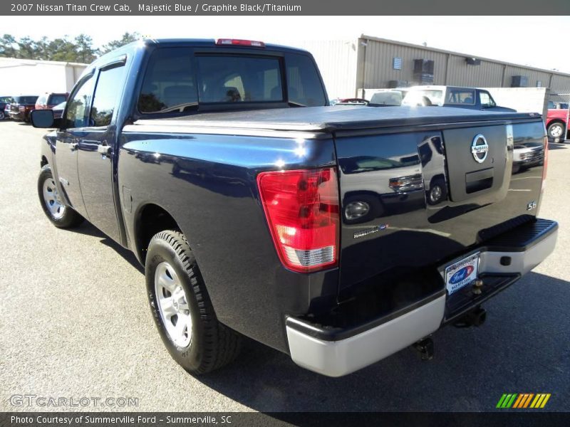 Majestic Blue / Graphite Black/Titanium 2007 Nissan Titan Crew Cab