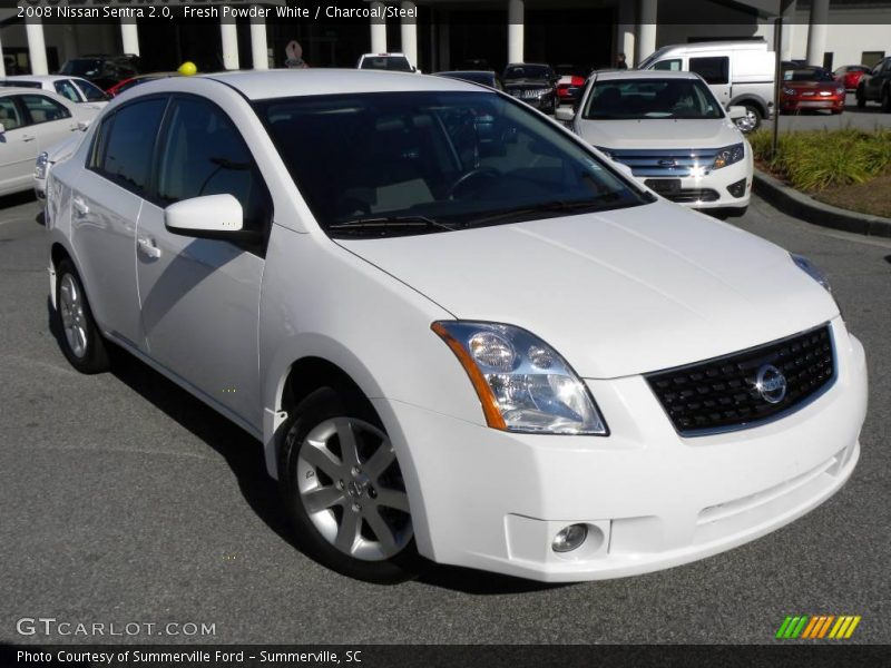Fresh Powder White / Charcoal/Steel 2008 Nissan Sentra 2.0