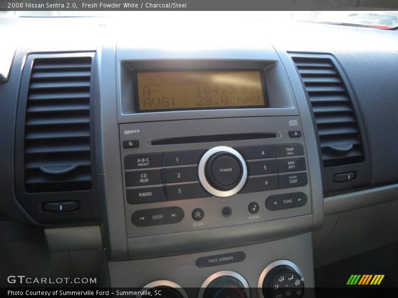Fresh Powder White / Charcoal/Steel 2008 Nissan Sentra 2.0