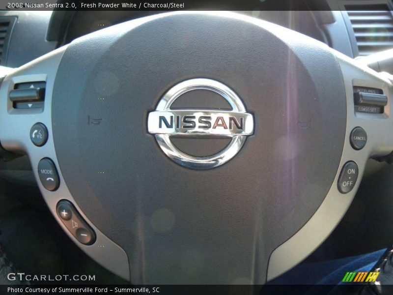 Fresh Powder White / Charcoal/Steel 2008 Nissan Sentra 2.0