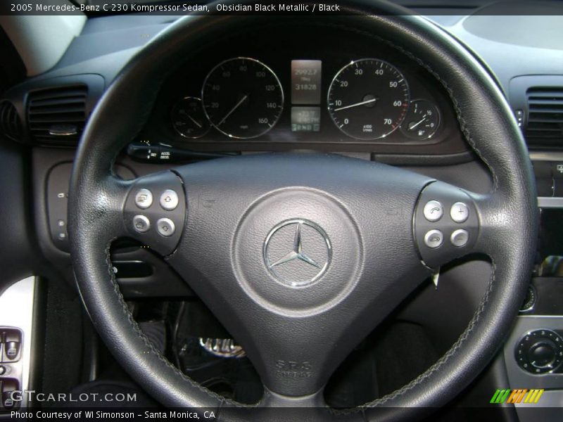 Obsidian Black Metallic / Black 2005 Mercedes-Benz C 230 Kompressor Sedan