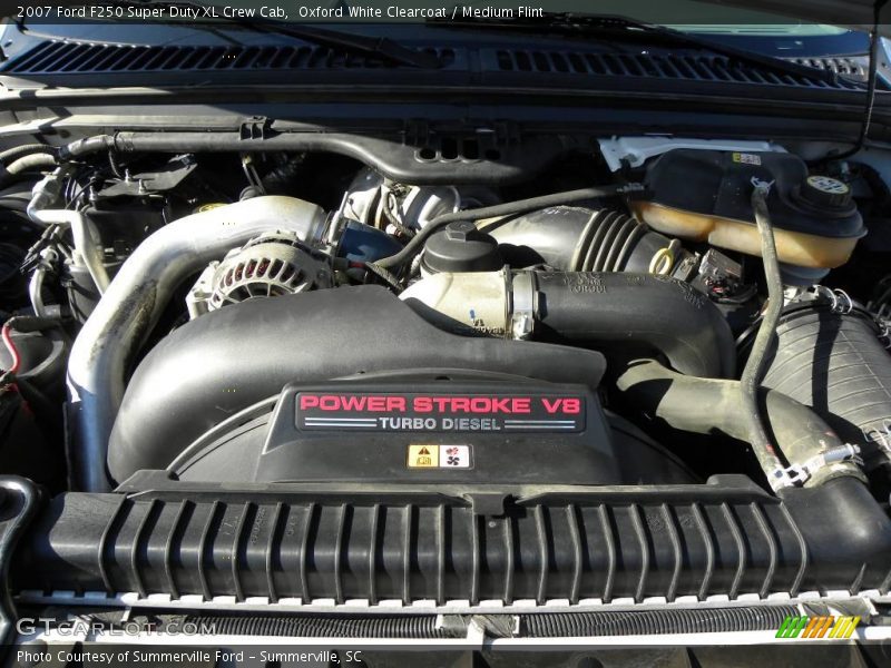 Oxford White Clearcoat / Medium Flint 2007 Ford F250 Super Duty XL Crew Cab