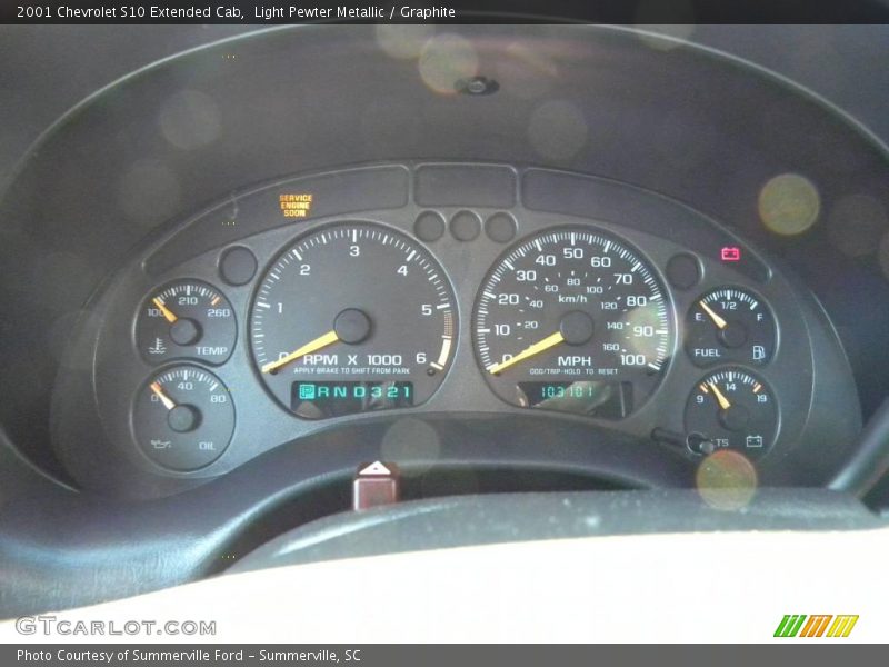 Light Pewter Metallic / Graphite 2001 Chevrolet S10 Extended Cab