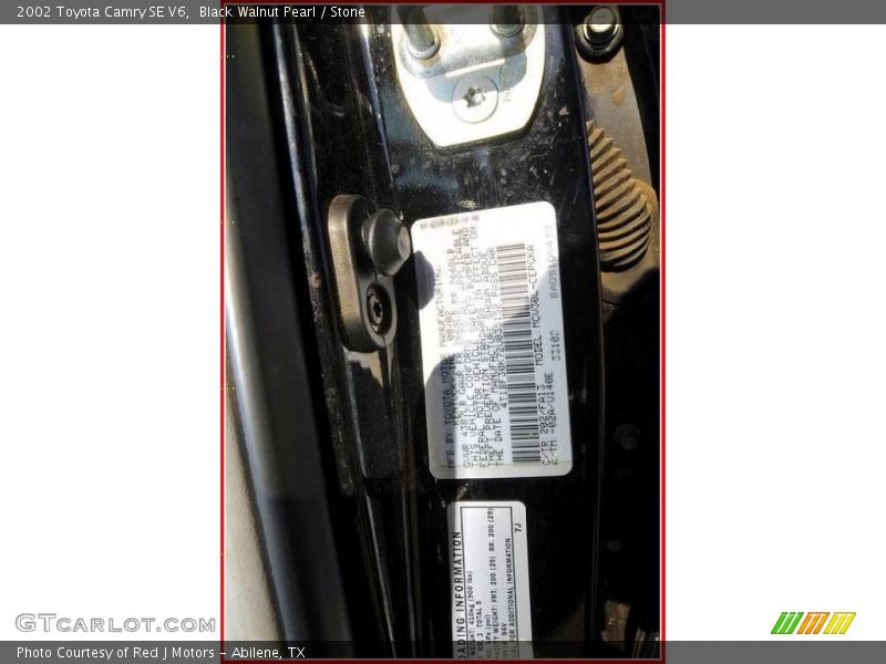 Black Walnut Pearl / Stone 2002 Toyota Camry SE V6