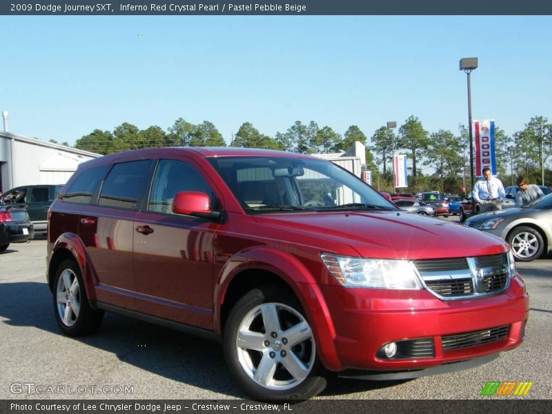 Inferno Red Crystal Pearl / Pastel Pebble Beige 2009 Dodge Journey SXT