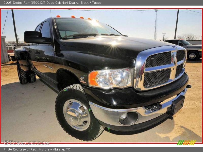 Black / Taupe 2005 Dodge Ram 3500 SLT Quad Cab 4x4 Dually