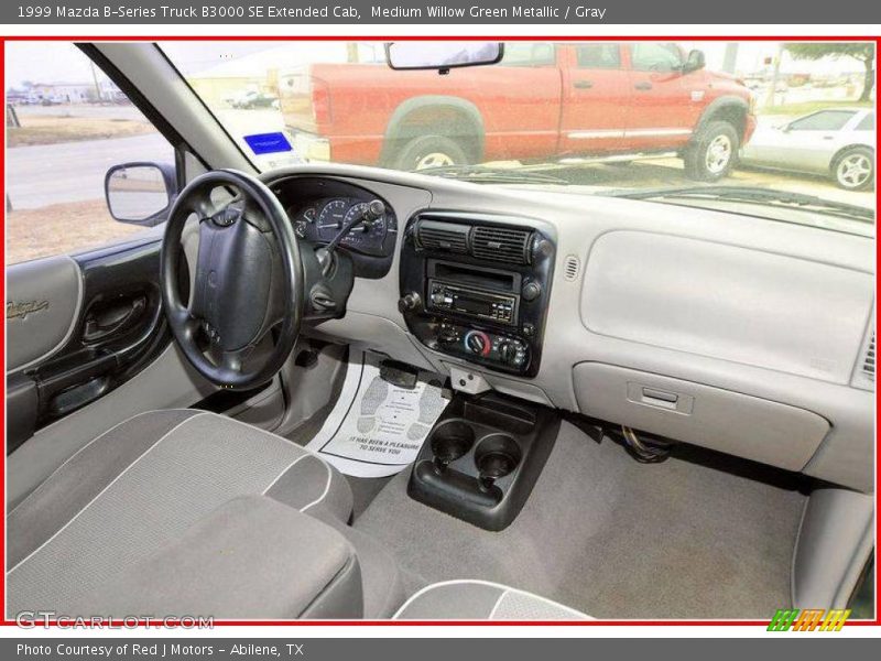 Medium Willow Green Metallic / Gray 1999 Mazda B-Series Truck B3000 SE Extended Cab