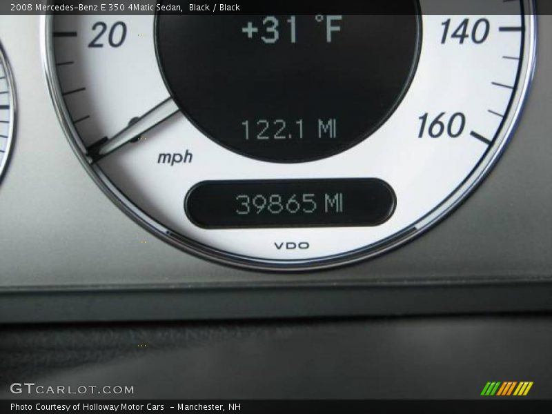 Black / Black 2008 Mercedes-Benz E 350 4Matic Sedan