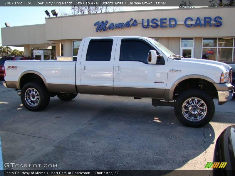 Oxford White / Castano Brown Leather 2007 Ford F350 Super Duty King Ranch Crew Cab 4x4