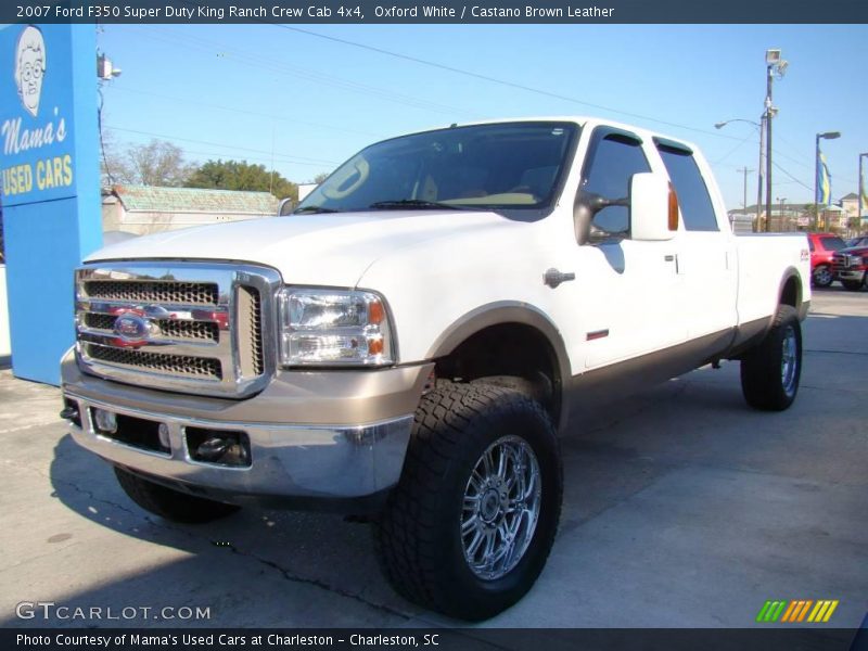 Oxford White / Castano Brown Leather 2007 Ford F350 Super Duty King Ranch Crew Cab 4x4