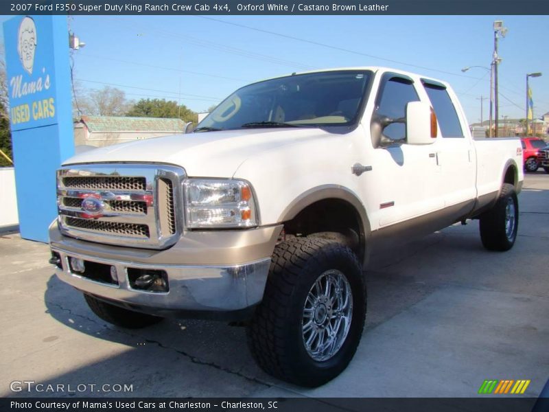 Oxford White / Castano Brown Leather 2007 Ford F350 Super Duty King Ranch Crew Cab 4x4