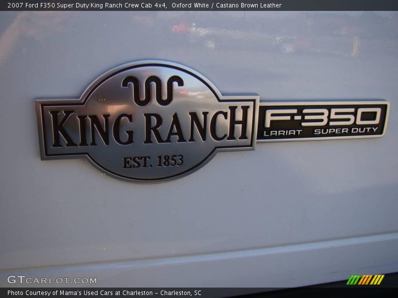 Oxford White / Castano Brown Leather 2007 Ford F350 Super Duty King Ranch Crew Cab 4x4