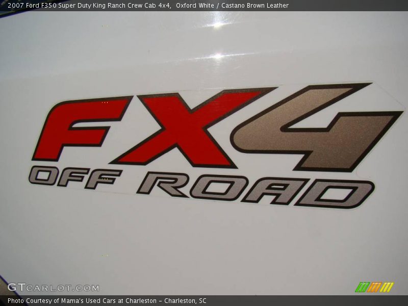 Oxford White / Castano Brown Leather 2007 Ford F350 Super Duty King Ranch Crew Cab 4x4