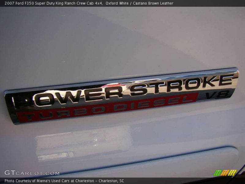 Oxford White / Castano Brown Leather 2007 Ford F350 Super Duty King Ranch Crew Cab 4x4