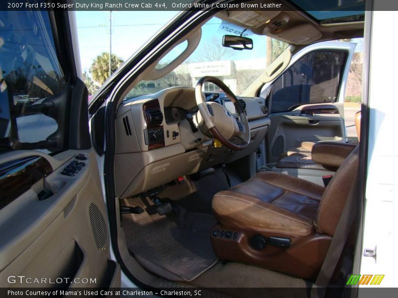 Oxford White / Castano Brown Leather 2007 Ford F350 Super Duty King Ranch Crew Cab 4x4