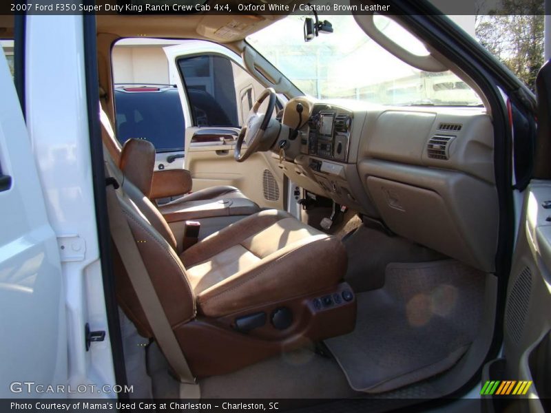 Oxford White / Castano Brown Leather 2007 Ford F350 Super Duty King Ranch Crew Cab 4x4
