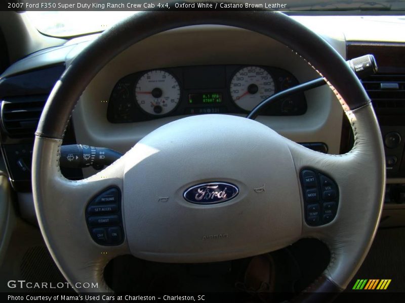 Oxford White / Castano Brown Leather 2007 Ford F350 Super Duty King Ranch Crew Cab 4x4