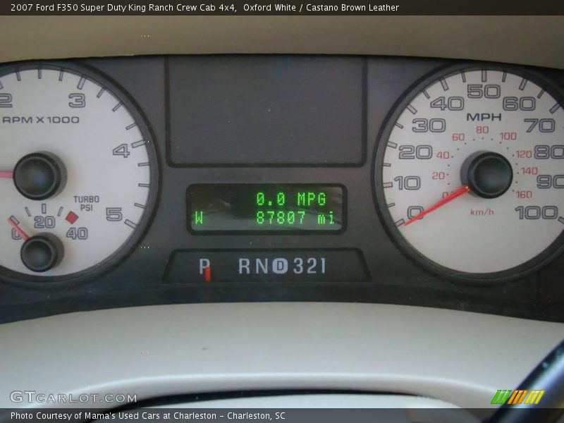 Oxford White / Castano Brown Leather 2007 Ford F350 Super Duty King Ranch Crew Cab 4x4
