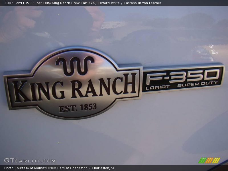 Oxford White / Castano Brown Leather 2007 Ford F350 Super Duty King Ranch Crew Cab 4x4