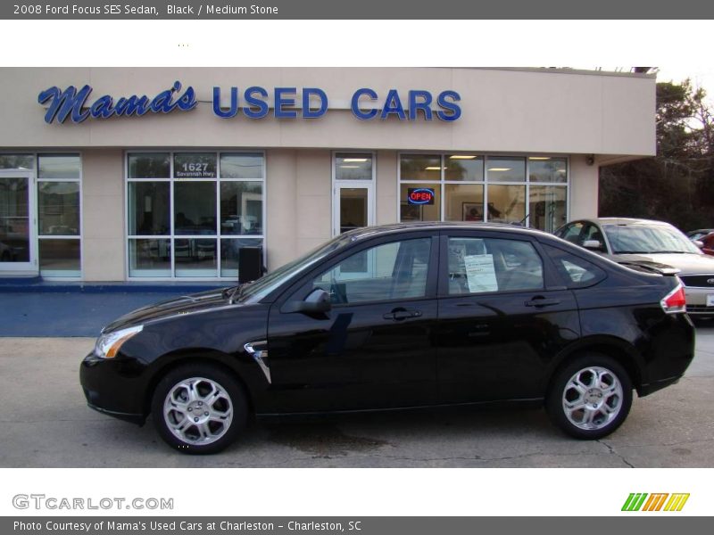 Black / Medium Stone 2008 Ford Focus SES Sedan