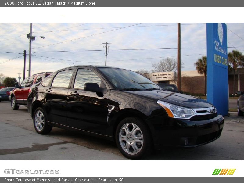 Black / Medium Stone 2008 Ford Focus SES Sedan