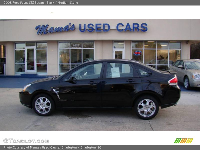 Black / Medium Stone 2008 Ford Focus SES Sedan