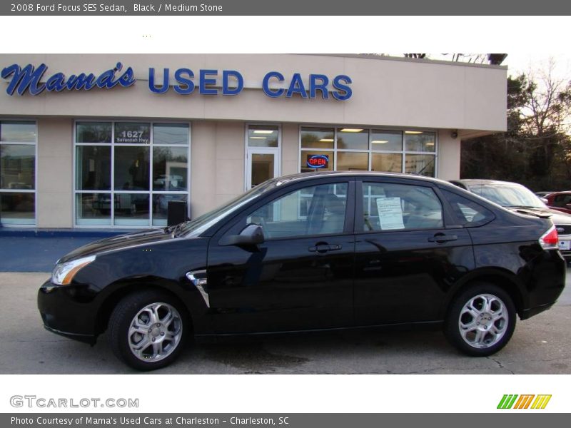 Black / Medium Stone 2008 Ford Focus SES Sedan