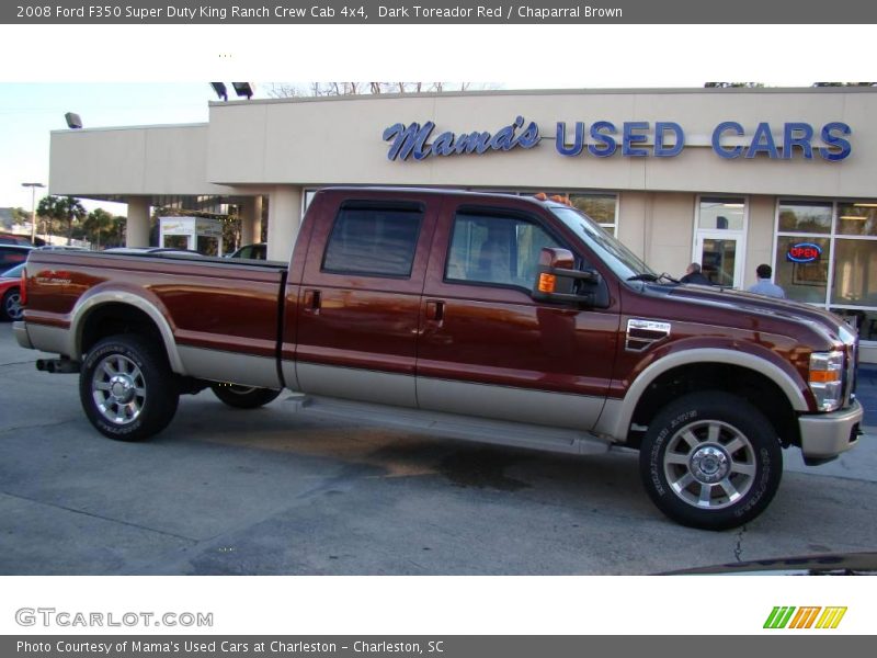Dark Toreador Red / Chaparral Brown 2008 Ford F350 Super Duty King Ranch Crew Cab 4x4