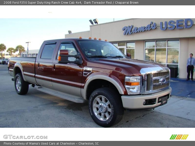 Dark Toreador Red / Chaparral Brown 2008 Ford F350 Super Duty King Ranch Crew Cab 4x4