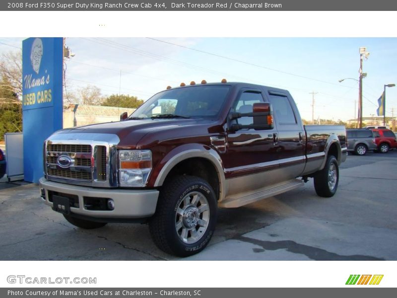 Dark Toreador Red / Chaparral Brown 2008 Ford F350 Super Duty King Ranch Crew Cab 4x4