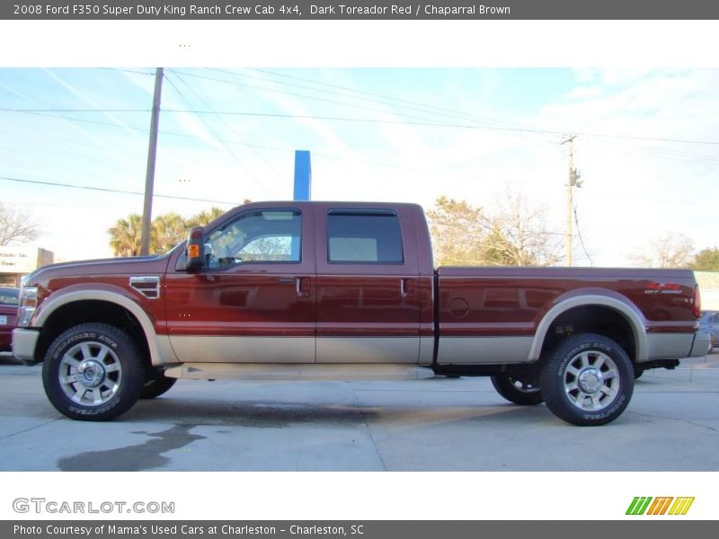 Dark Toreador Red / Chaparral Brown 2008 Ford F350 Super Duty King Ranch Crew Cab 4x4