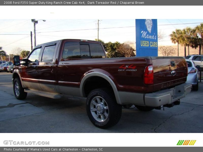 Dark Toreador Red / Chaparral Brown 2008 Ford F350 Super Duty King Ranch Crew Cab 4x4