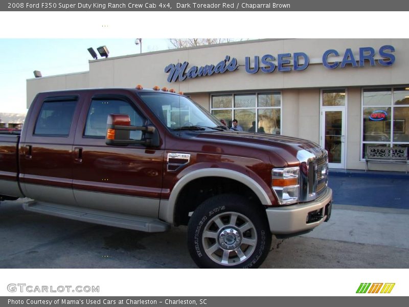 Dark Toreador Red / Chaparral Brown 2008 Ford F350 Super Duty King Ranch Crew Cab 4x4