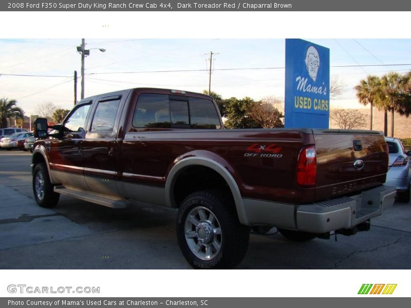 Dark Toreador Red / Chaparral Brown 2008 Ford F350 Super Duty King Ranch Crew Cab 4x4