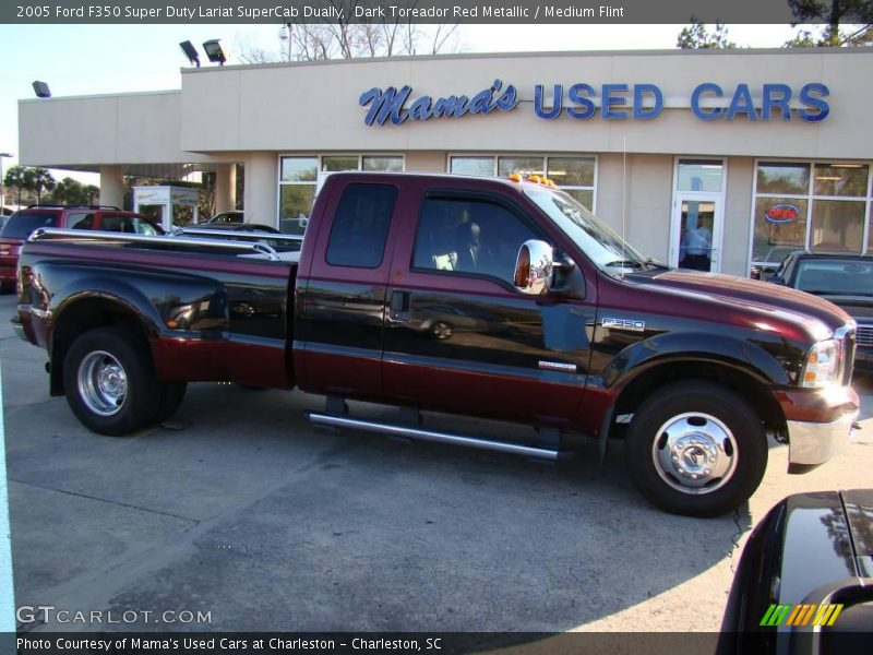 Dark Toreador Red Metallic / Medium Flint 2005 Ford F350 Super Duty Lariat SuperCab Dually
