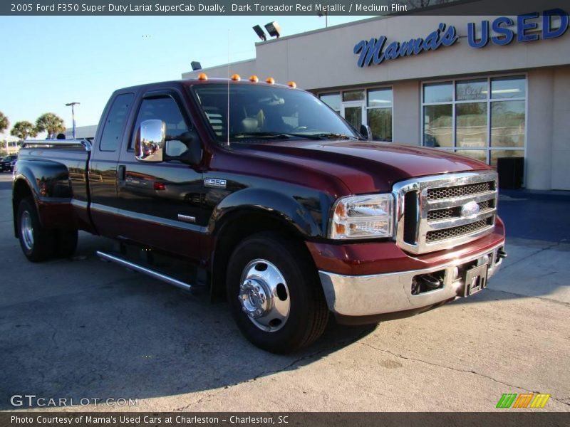 Dark Toreador Red Metallic / Medium Flint 2005 Ford F350 Super Duty Lariat SuperCab Dually