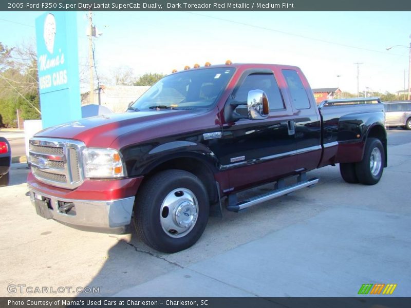 Dark Toreador Red Metallic / Medium Flint 2005 Ford F350 Super Duty Lariat SuperCab Dually