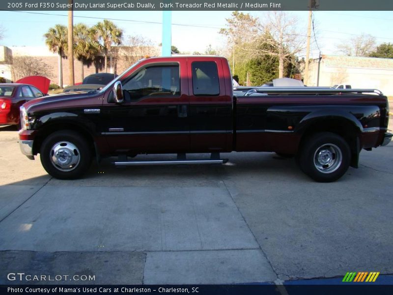 Dark Toreador Red Metallic / Medium Flint 2005 Ford F350 Super Duty Lariat SuperCab Dually