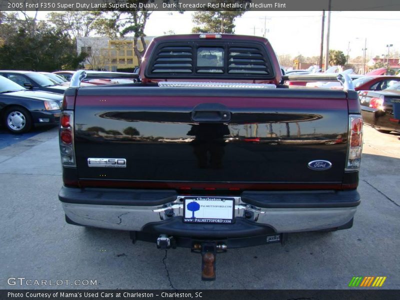 Dark Toreador Red Metallic / Medium Flint 2005 Ford F350 Super Duty Lariat SuperCab Dually