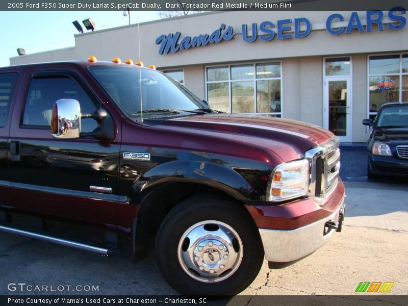 Dark Toreador Red Metallic / Medium Flint 2005 Ford F350 Super Duty Lariat SuperCab Dually