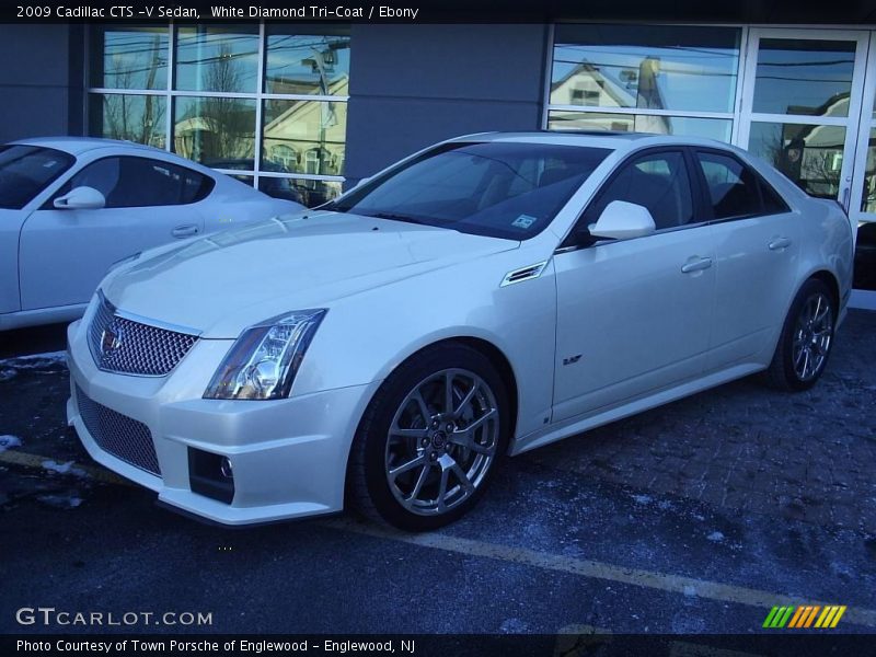 White Diamond Tri-Coat / Ebony 2009 Cadillac CTS -V Sedan