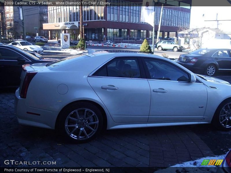 White Diamond Tri-Coat / Ebony 2009 Cadillac CTS -V Sedan